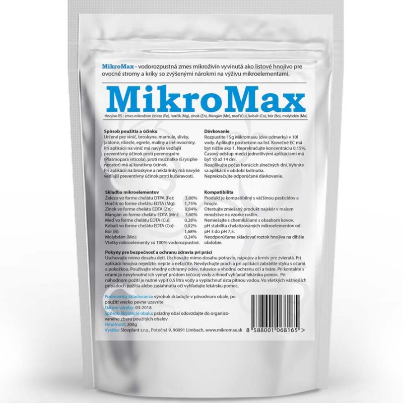 MIKROMAX - water soluble mixture of chelated micronutrients